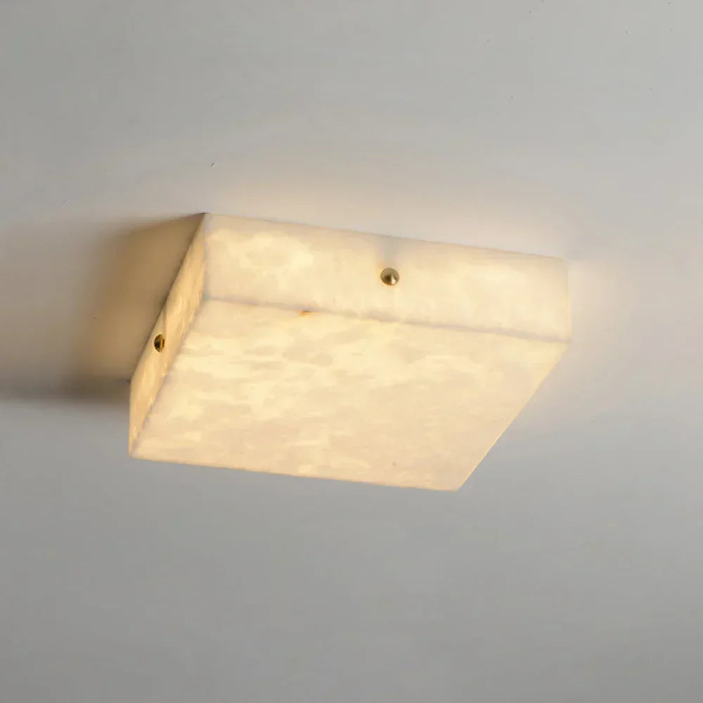 Alabaster Square Flushmount Ceiling Light