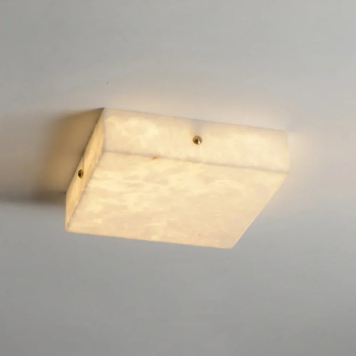 Alabaster Square Flushmount Ceiling Light