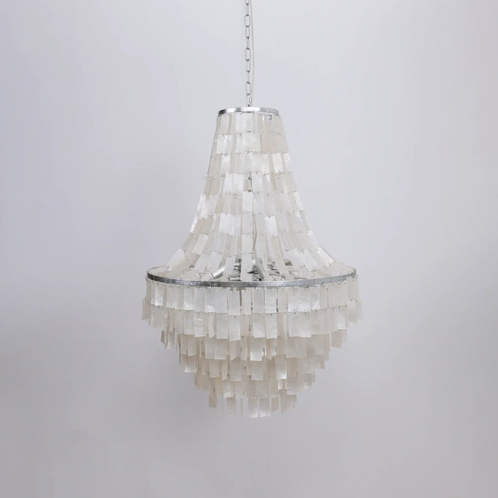 Boho Tiered Capiz Chandelier - view 23 | Woorglamp
