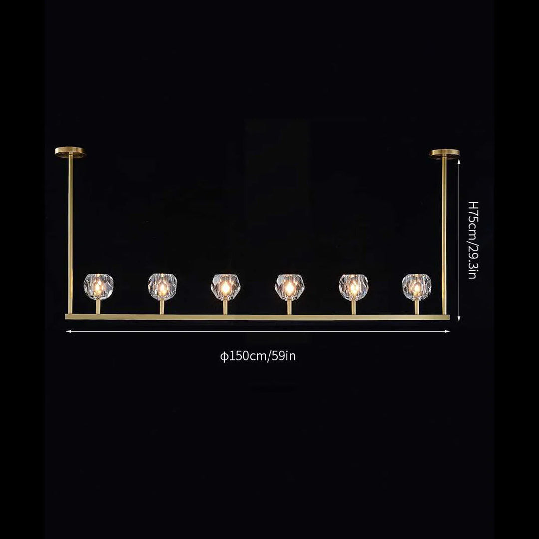 Boule De Cristal Linear Chandelier