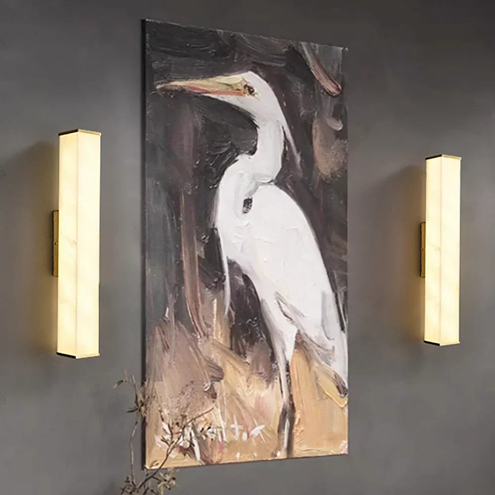 Cuboid Alabaster Wall Light
