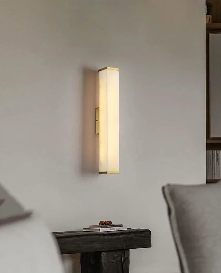 Cuboid Alabaster Wall Light