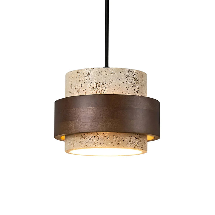 Cylinder Stonova Travertine Pendant Lamp - view 27 | Woorglamp