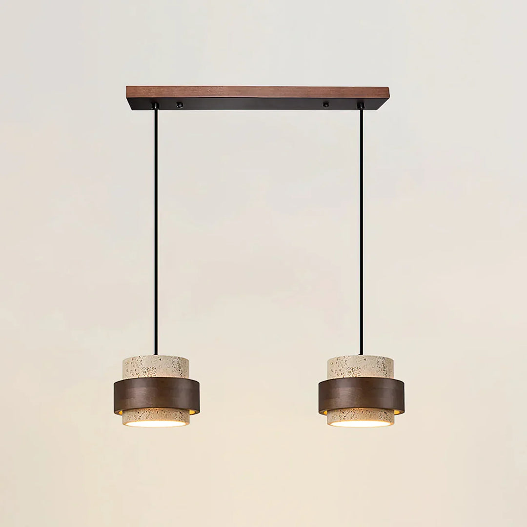 Cylinder Stonova Travertine Pendant Lamp - view 24 | Woorglamp