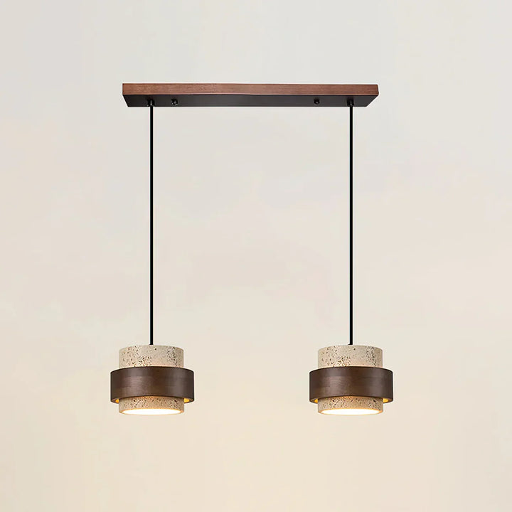 Cylinder Stonova Travertine Pendant Lamp - view 24 | Woorglamp