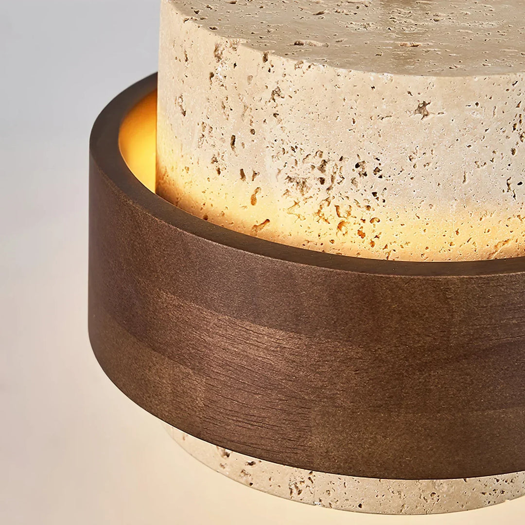 Cylinder Stonova Travertine Pendant Lamp - view 20 | Woorglamp