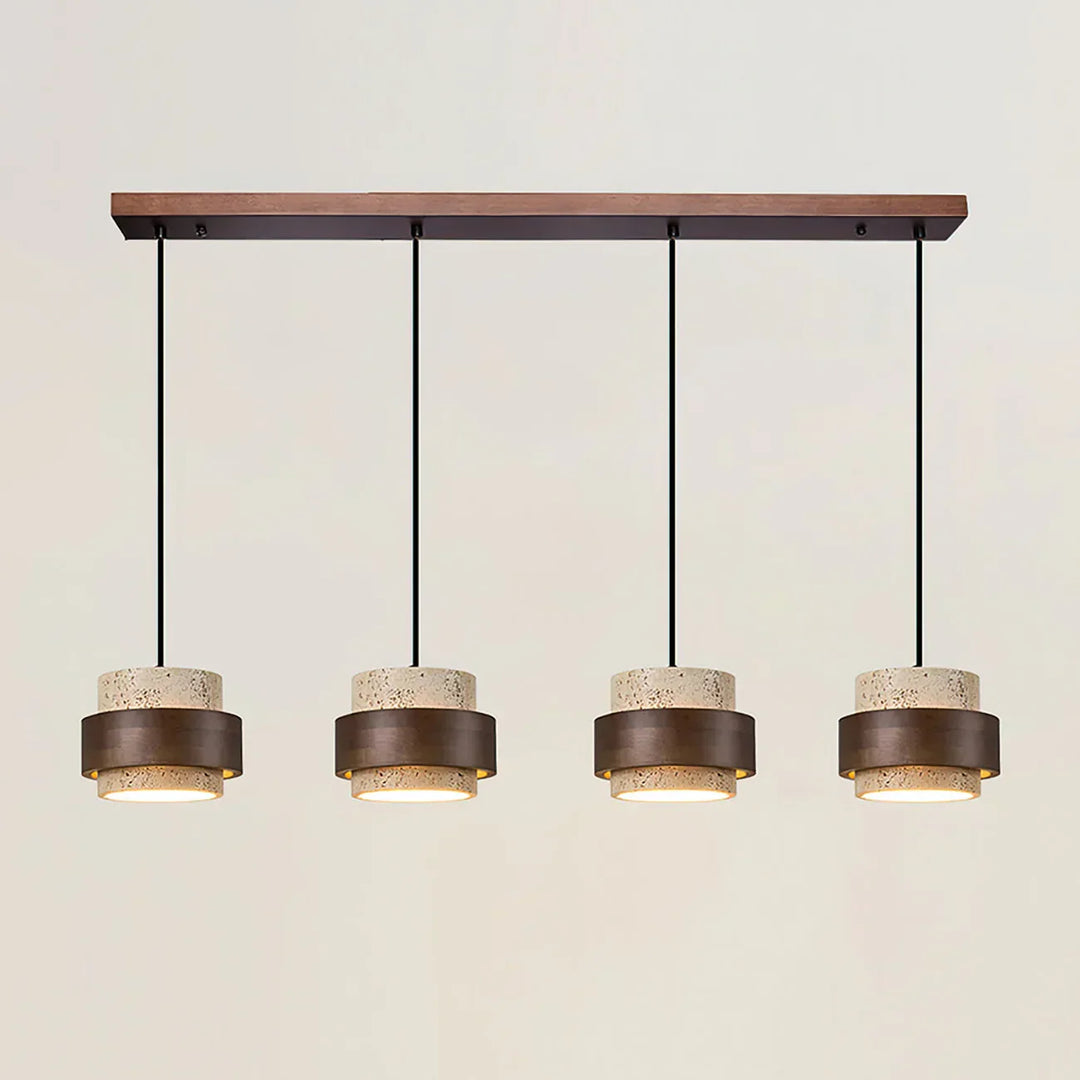 Cylinder Stonova Travertine Pendant Lamp - view 26 | Woorglamp