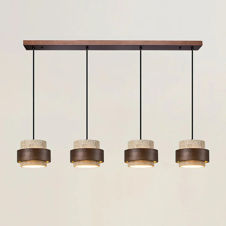 Cylinder Stonova Travertine Pendant Lamp - view 26 | Woorglamp