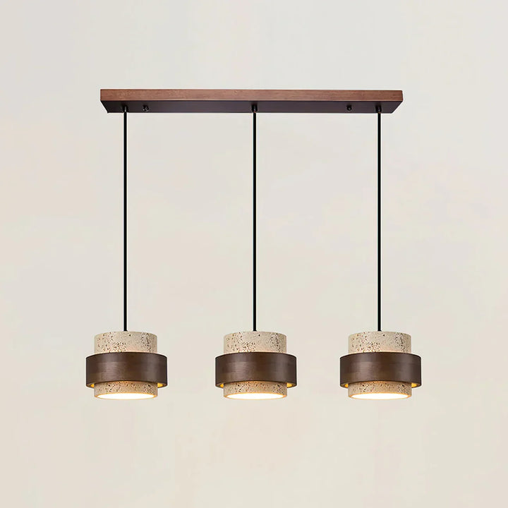 Cylinder Stonova Travertine Pendant Lamp - view 25 | Woorglamp