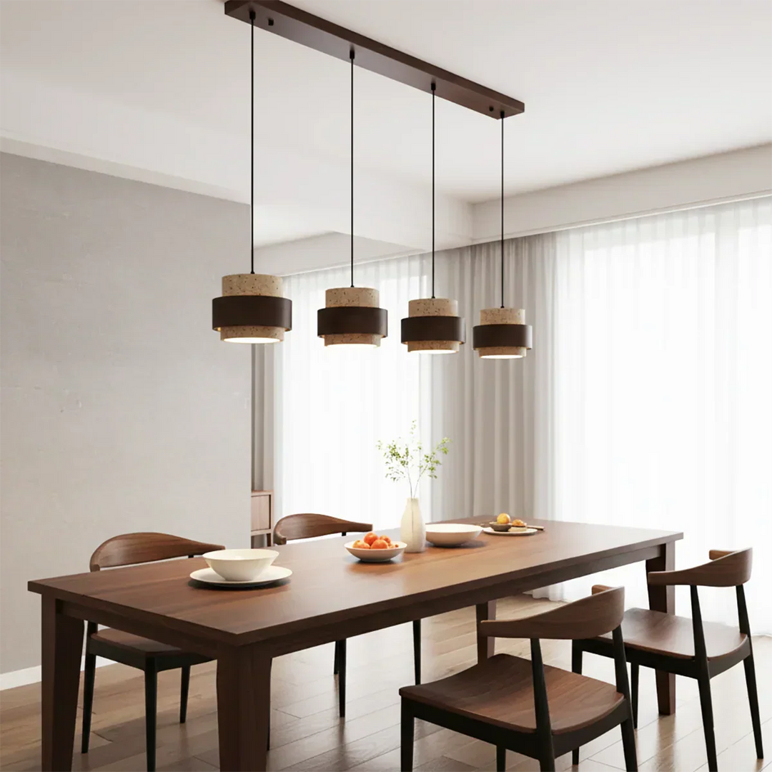 Cylinder Stonova Travertine Pendant Lamp - view 5 | Woorglamp