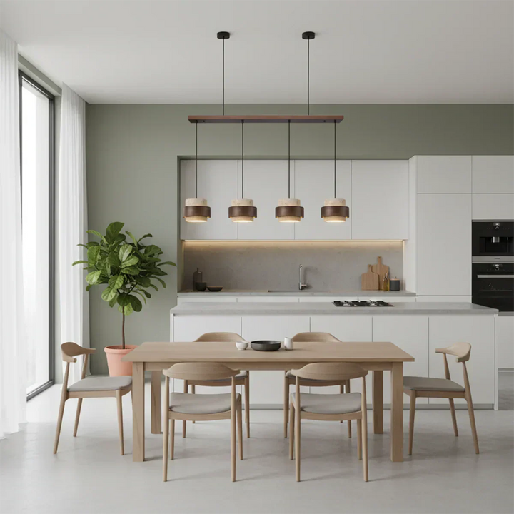 Cylinder Stonova Travertine Pendant Lamp - view 9 | Woorglamp