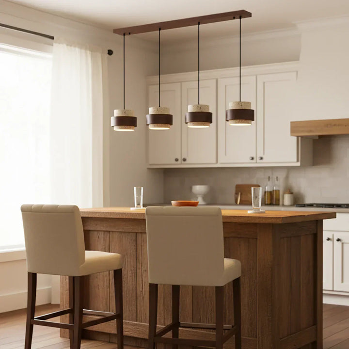 Cylinder Stonova Travertine Pendant Lamp - view 11 | Woorglamp