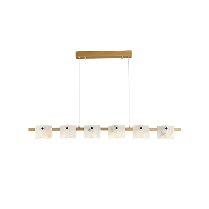 Diamond Shaped Alabaster Ring Chandelier