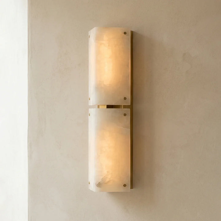 Double Panel Aurelia Alabaster Wall Lamp