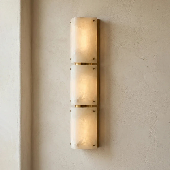 Double Panel Aurelia Alabaster Wall Lamp