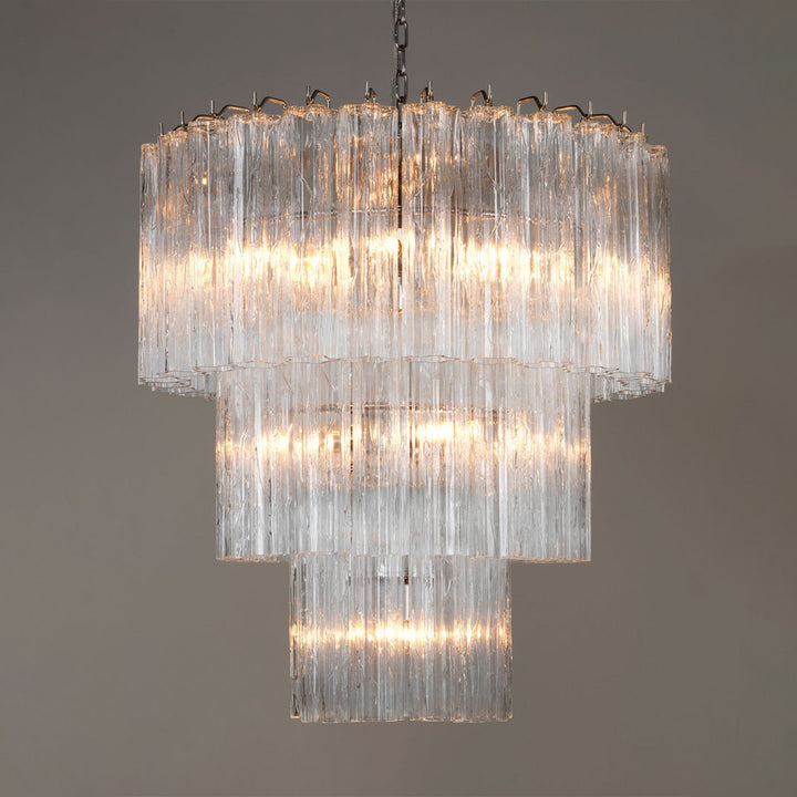 Fantastic Murano Tubes Glass Tube Chandelier