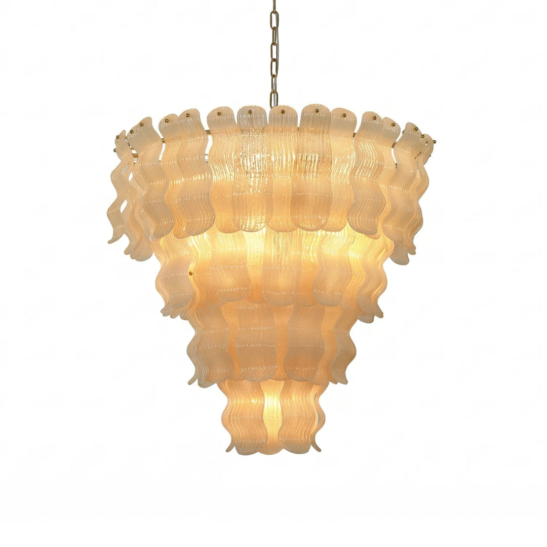 Frosted_Wave_Glass_Chandelier_Front_View_Studio_Shot_Woorglamp