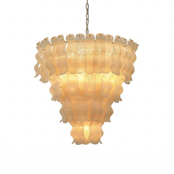 Frosted_Wave_Glass_Chandelier_Front_View_Studio_Shot_Woorglamp