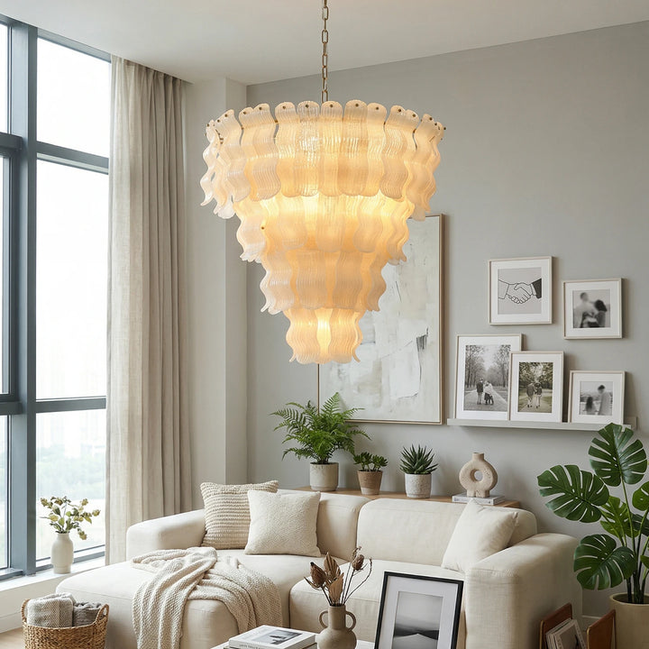 Frosted_Wave_Glass_Chandelier_in_Light_Grey_Living_Room_Woorglamp