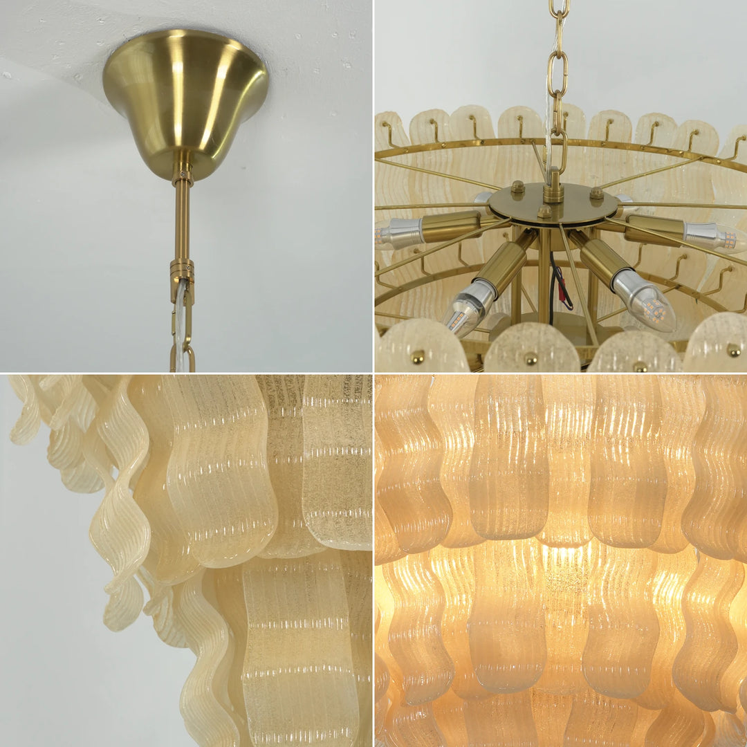 Frosted_Wave_Glass_Chandelier_Detail_Close-Up_Frame_And_Glass_Woorglamp