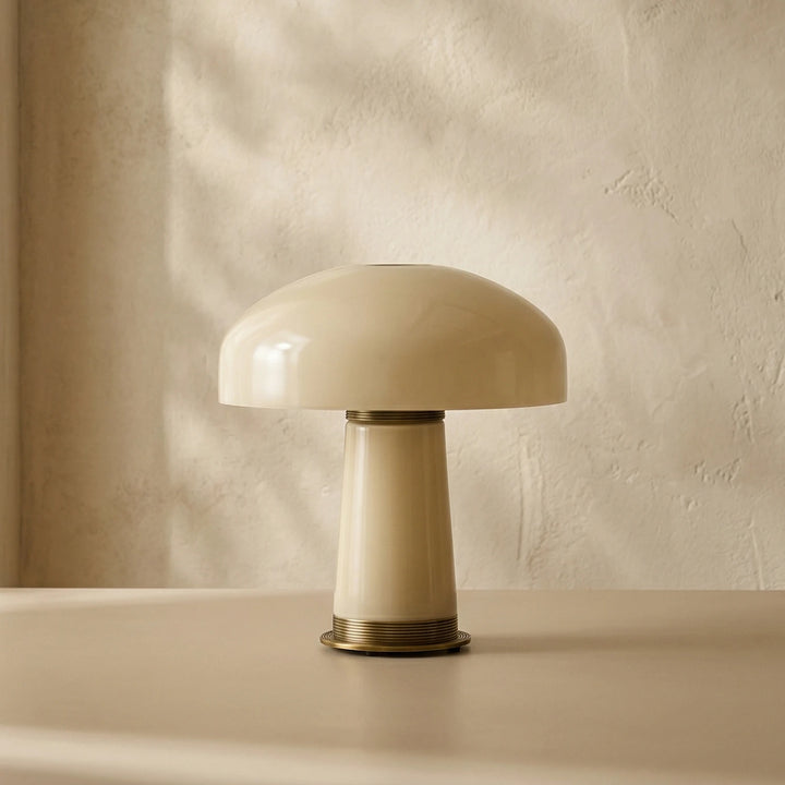 Cream_Glass_Mushroom_Table_Lamp_Warm_Glow_Lighting_Woorglamp
