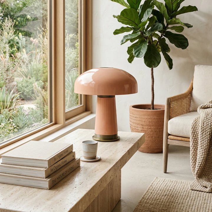 Pink_Glass_Mushroom_Table_Lamp_by_Window_Reading_Nook_Woorglamp