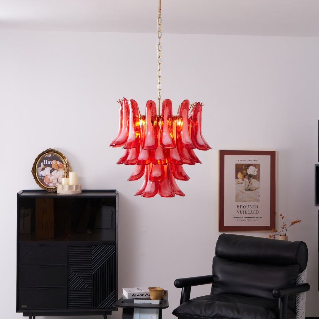 Glass Murano Petals Chandelier