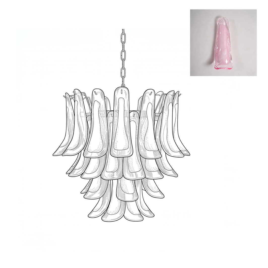 Glass Murano Petals Chandelier