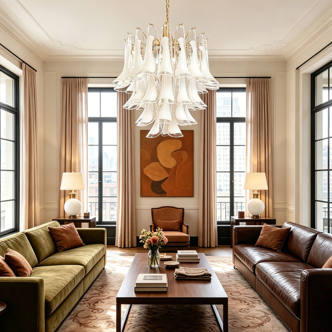 Glass Murano Petals Chandelier
