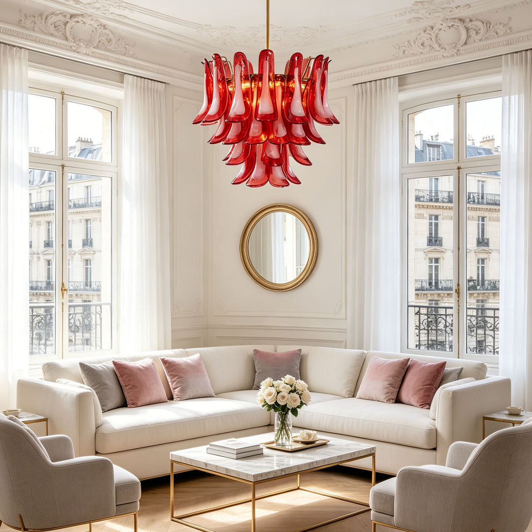 Glass Murano Petals Chandelier