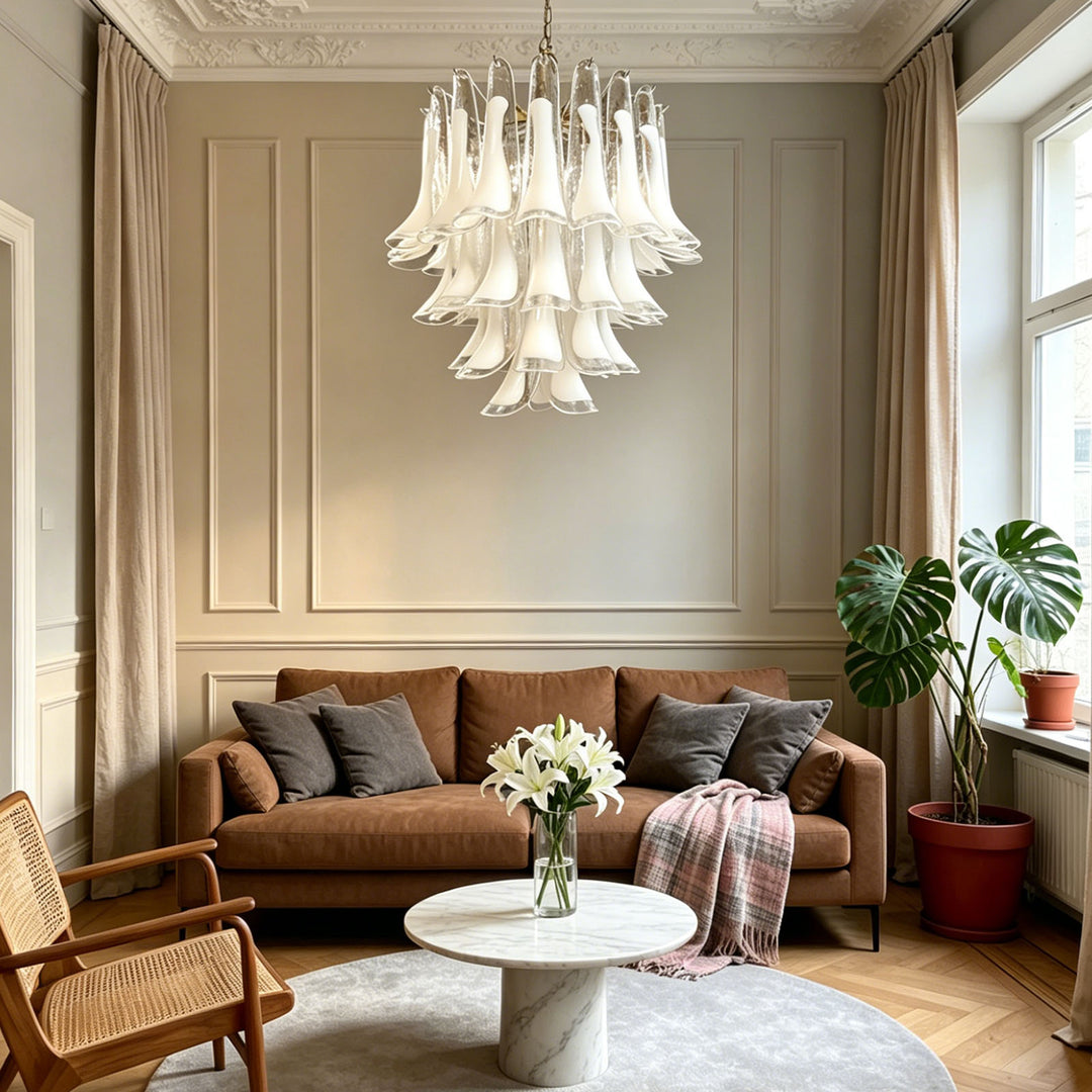Glass Murano Petals Chandelier