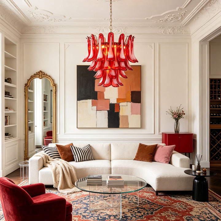 Glass Murano Petals Chandelier