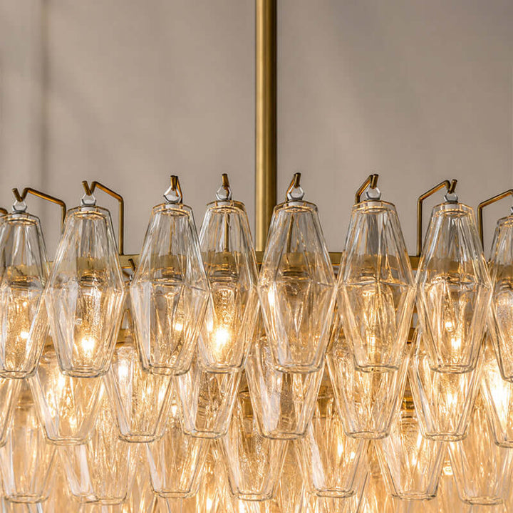 ثريا هالسيون الزجاجية ذات الطبقات المنشورية