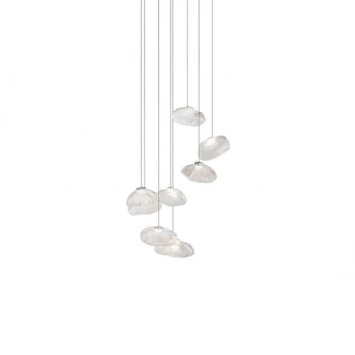 Halo Round Faceted Glass Chandelier