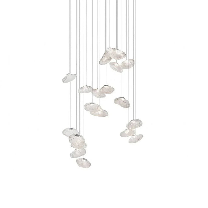 Halo Round Faceted Glass Chandelier