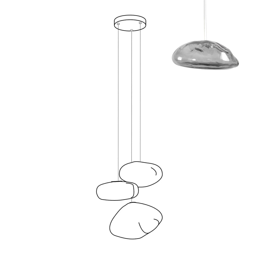 Grey_Halo_Glass_Pendant_Light_Multi-Unit_Woorglamp