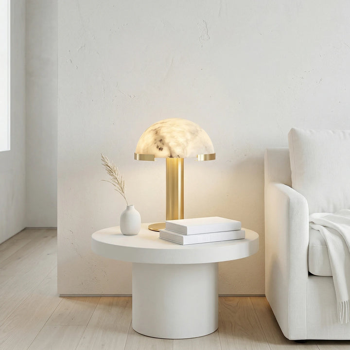 Brass_Alabaster_Table_Lamp_on_Minimalist_White_Table_Woorglamp
