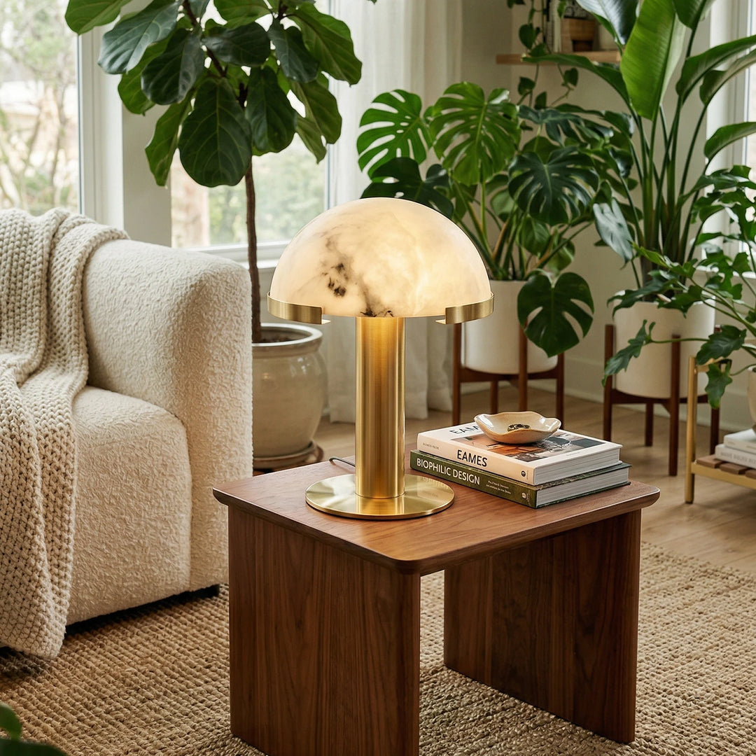 Brass_Alabaster_Table_Lamp_on_Wooden_Side_Table_Woorglamp