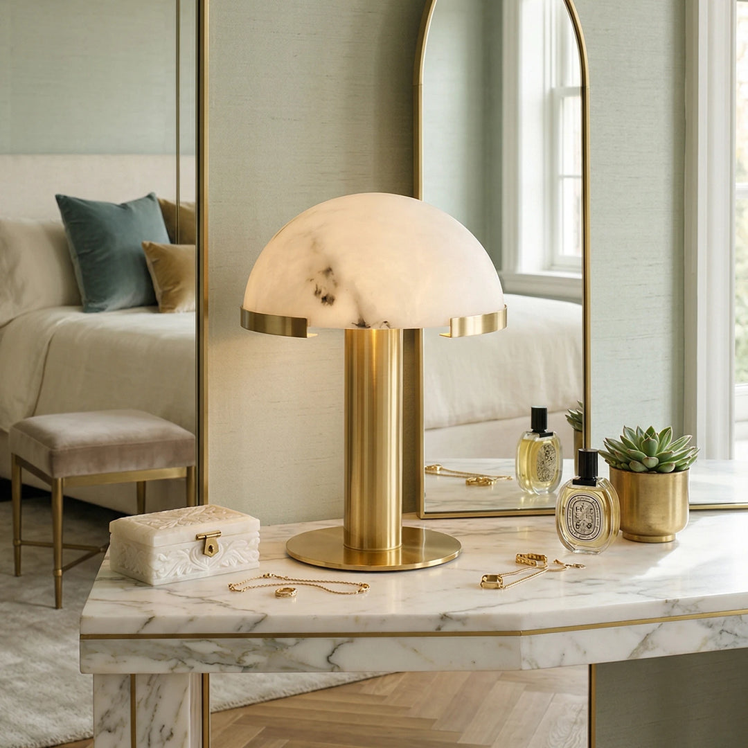Brass_Alabaster_Table_Lamp_on_Marble_Vanity_Bedroom_Woorglamp