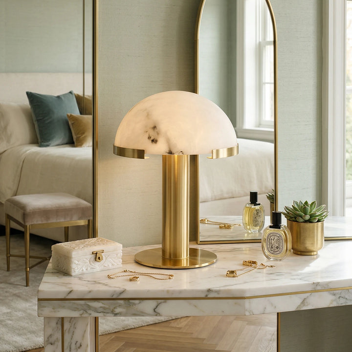 Brass_Alabaster_Table_Lamp_on_Marble_Vanity_Bedroom_Woorglamp