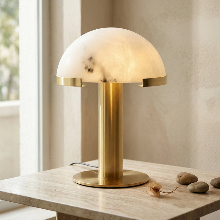 Brass_Alabaster_Table_Lamp_by_Window_Light_Setup_Woorglamp