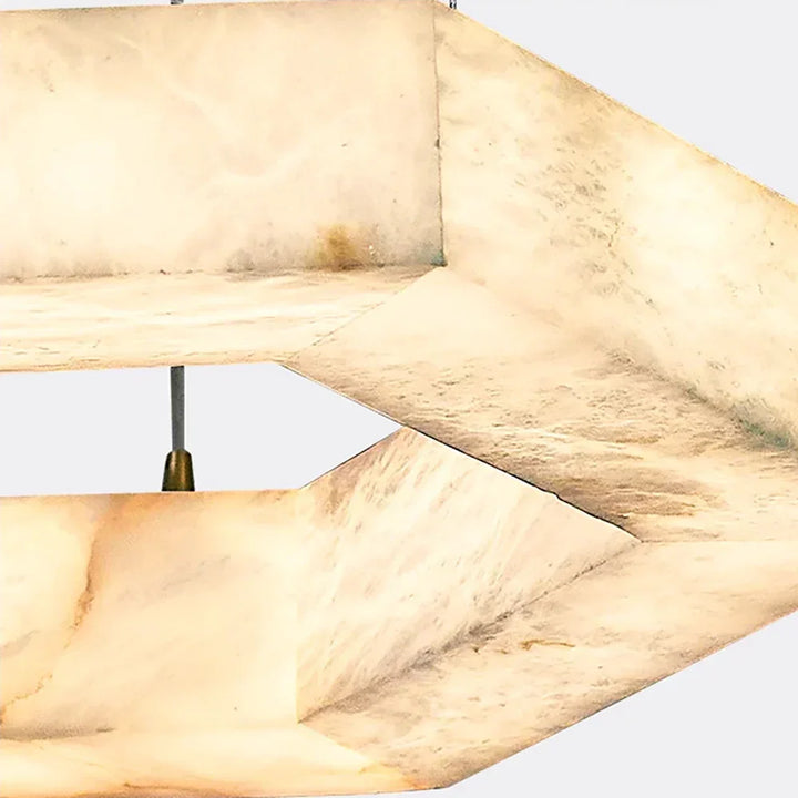 Hexagonal Alabaster Chandelier