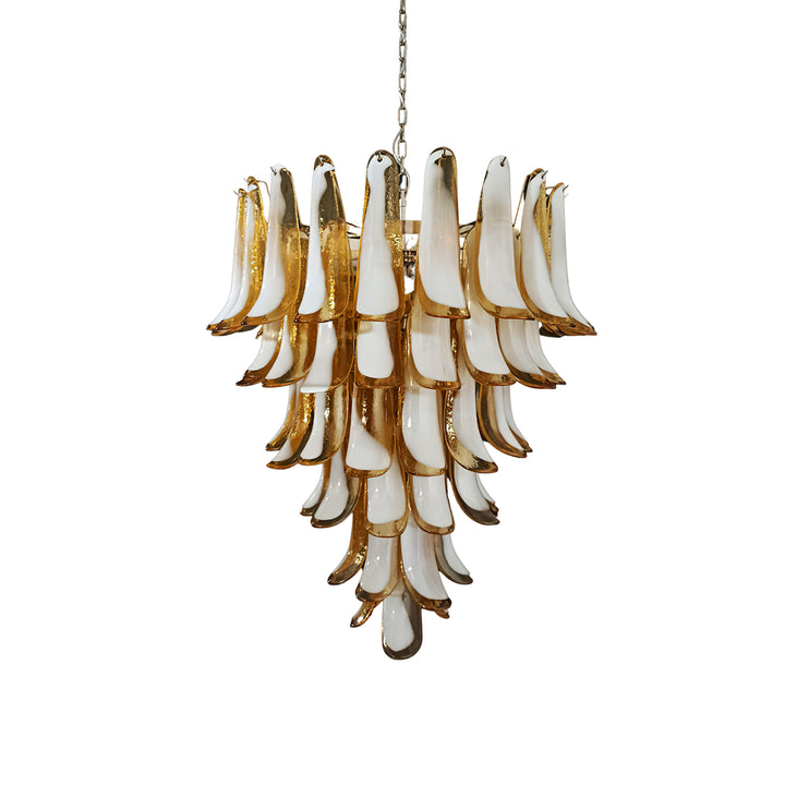 Large Vintage Murano Petal Chandelier