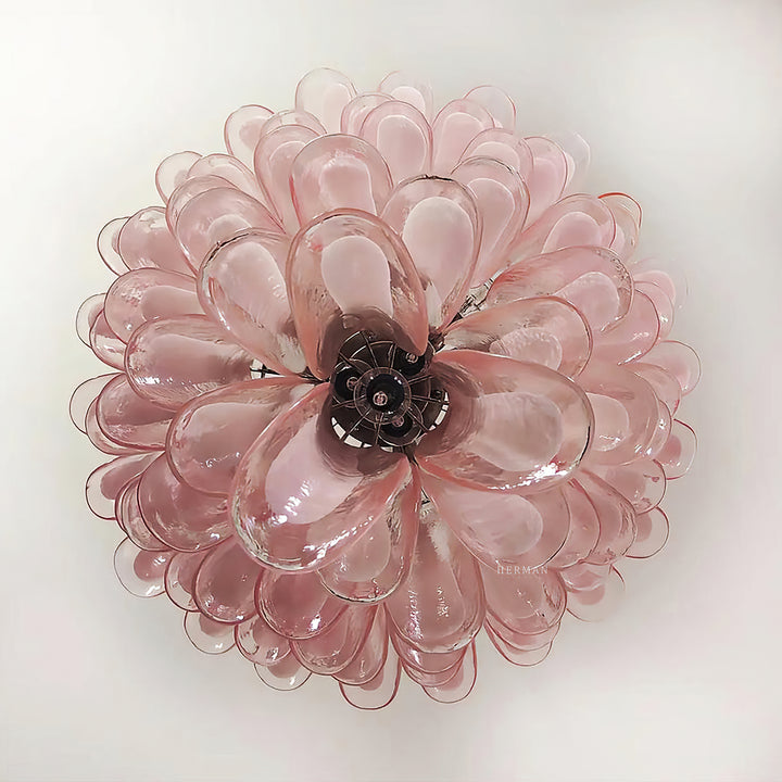 Large Vintage Murano Petal Chandelier