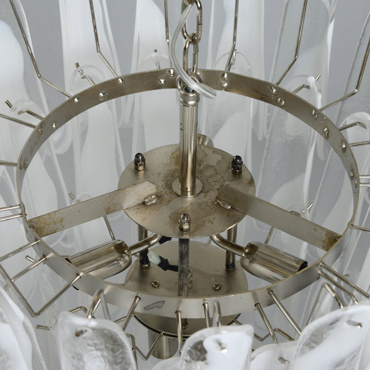 Large Vintage Murano Petal Chandelier