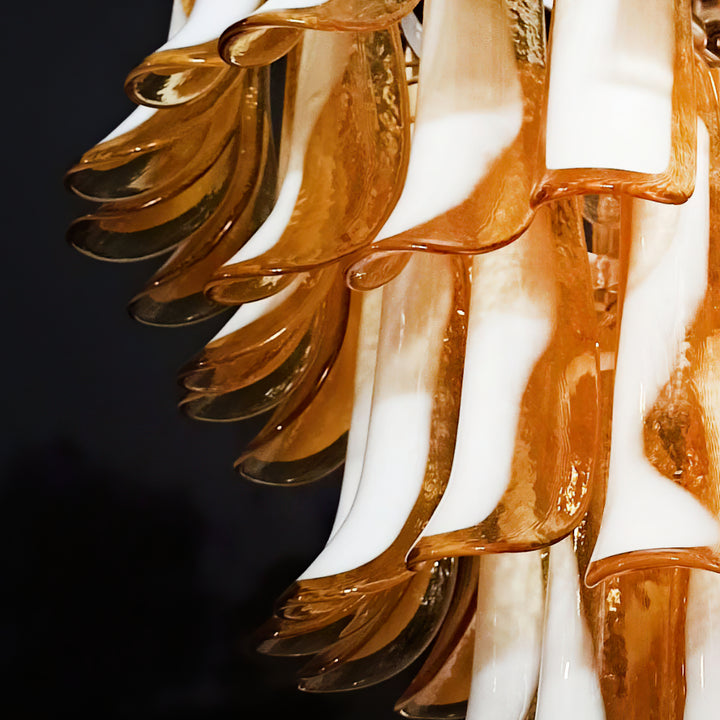 Large Vintage Murano Petal Chandelier