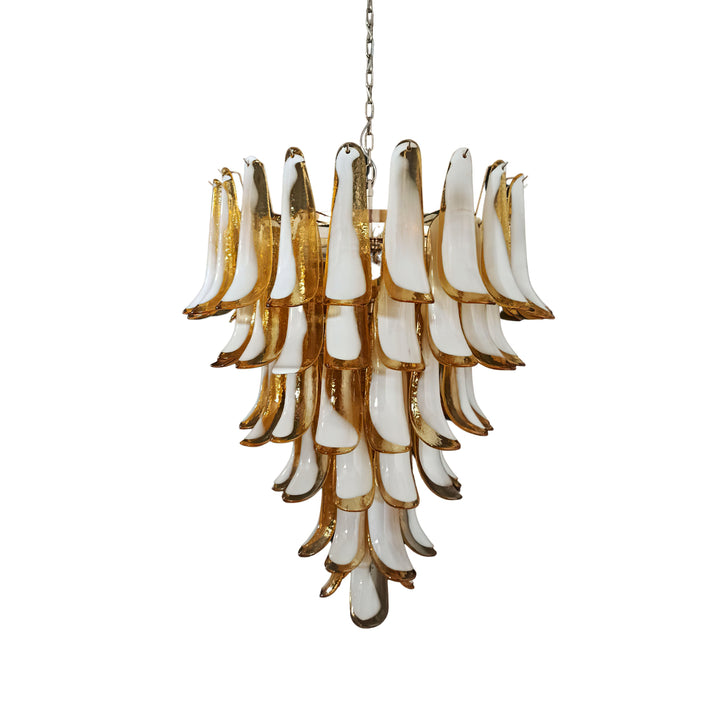 Large Vintage Murano Petal Chandelier