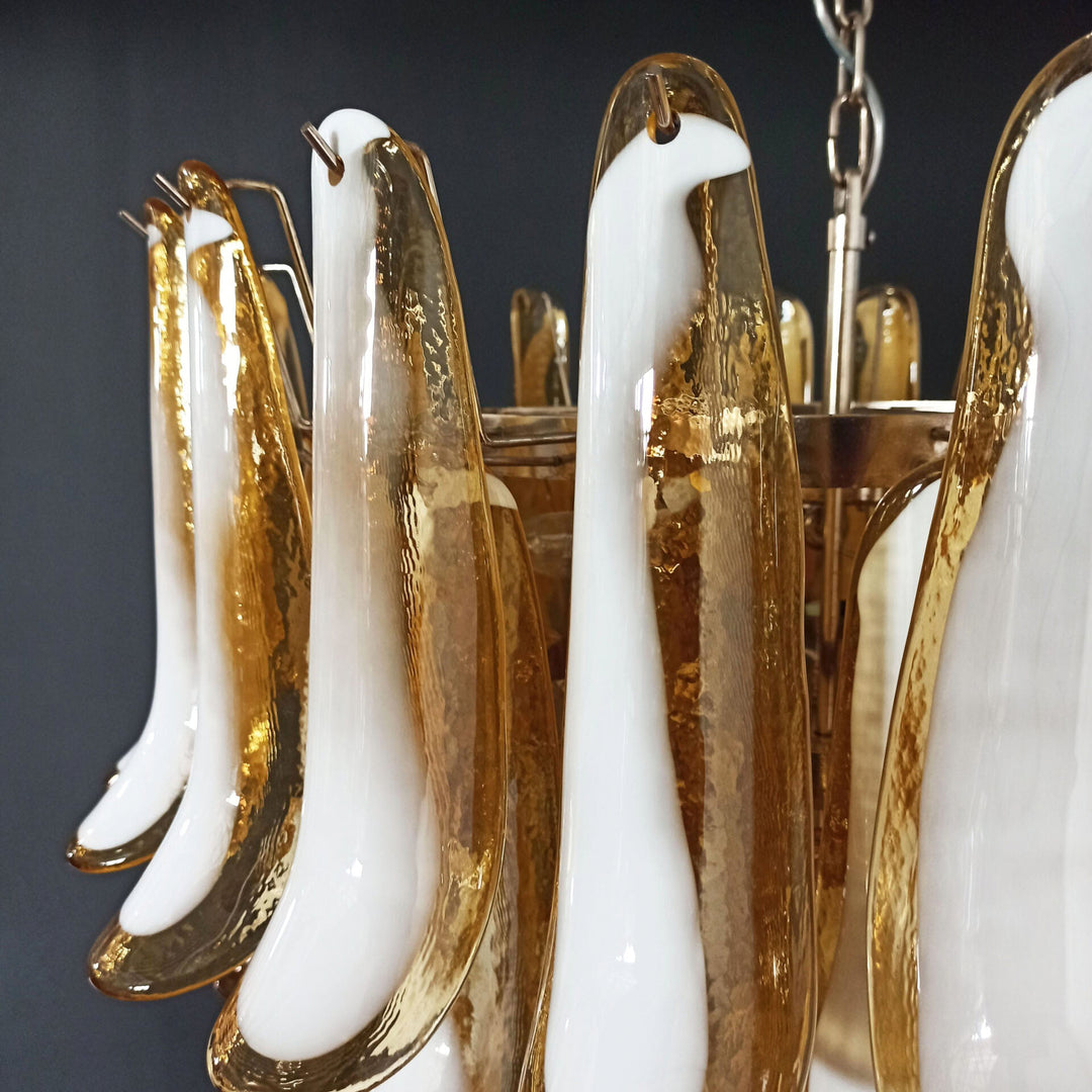 Large Vintage Murano Petal Chandelier
