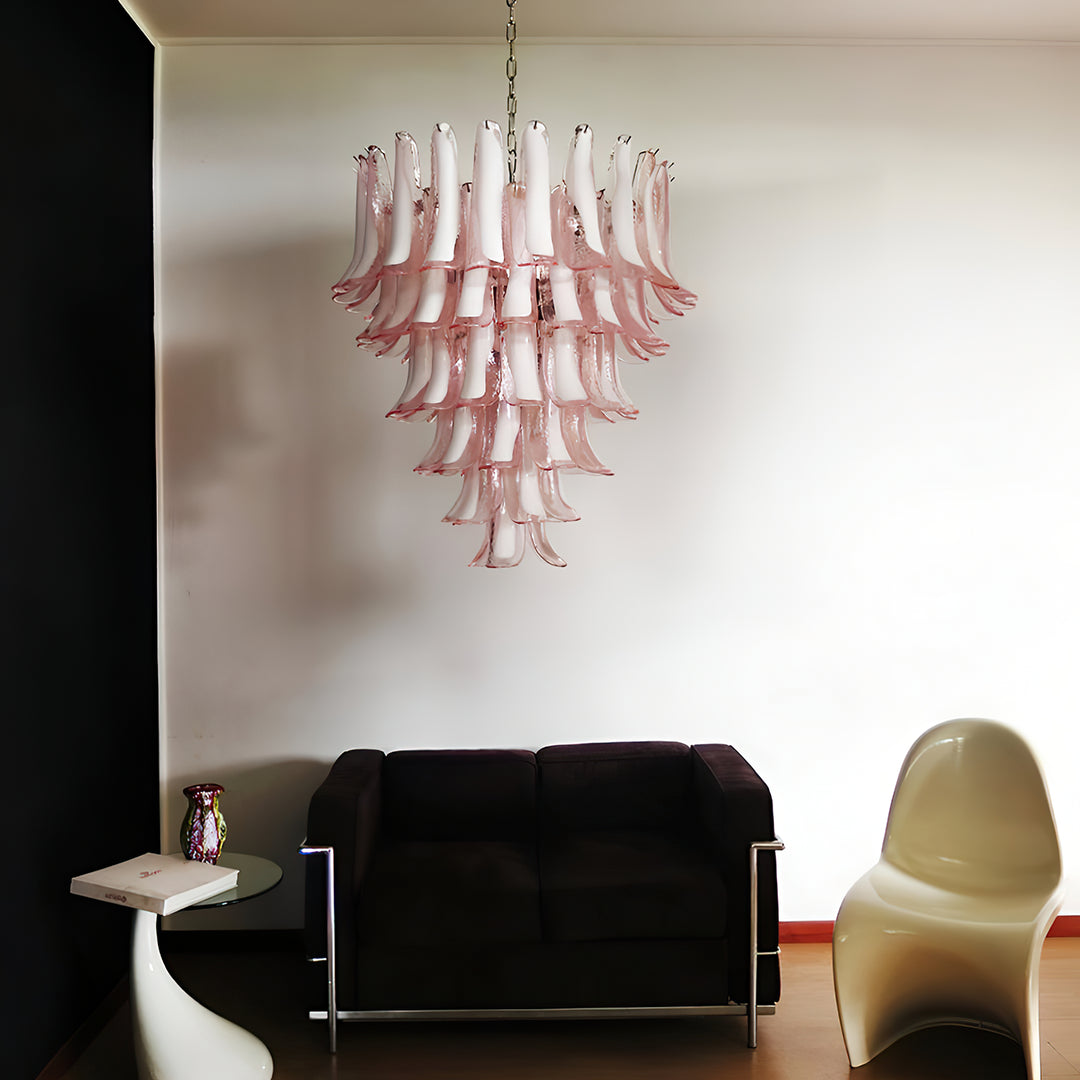 Large Vintage Murano Petal Chandelier