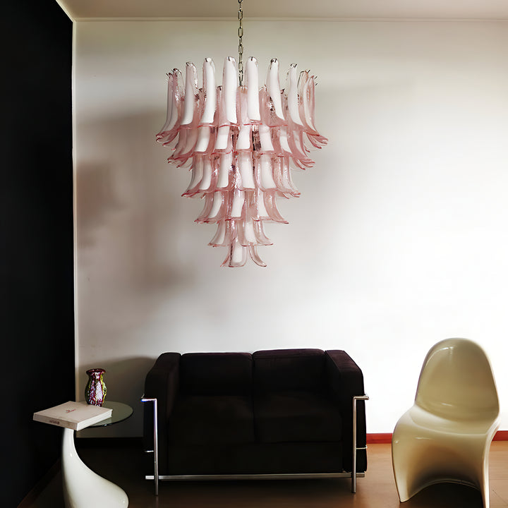 Large Vintage Murano Petal Chandelier